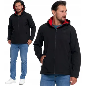 Pánská softshellová bunda PÁNSKÁ BUNDA Softshell Přechodová Nepromokavá Odnímatelná Kapuce MORAJ L