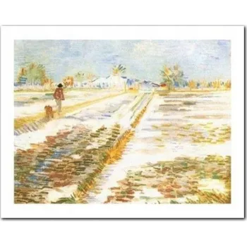 Obraz Zasněžená krajina plakát obraz 50x40 cm