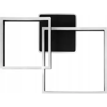 MODERNÍ LUSTR STROPNÍ SVÍTIDLO ČTVEREC STROPNÍ SVÍTIDLO LED 55W ČERNÁ MATNÁ