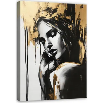 Obraz OBRAZ ŽENA TVÁŘ ABSTRAKCE NA PLÁTNĚ NA ZEĎ DO LOŽNICE OBÝVÁKU 60x40