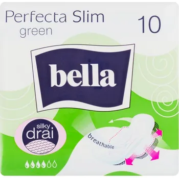 Menstruační vložka Bella Perfecta Slim Green Hygienické vložky s křidélky 10 ks