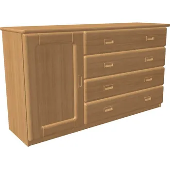 Komoda Komoda JELÍNEK REBEKA E3DZ Buk, Walnut