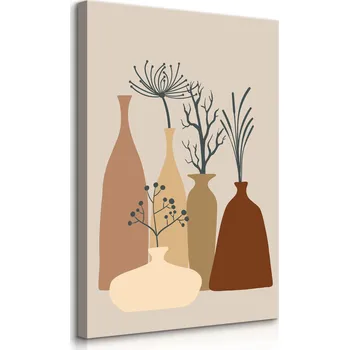 Obraz OBRAZ NA PLÁTNĚ ROSTLINY STYL BOHO MINIMALISMUS MRTVÁ PŘÍRODA 80x120