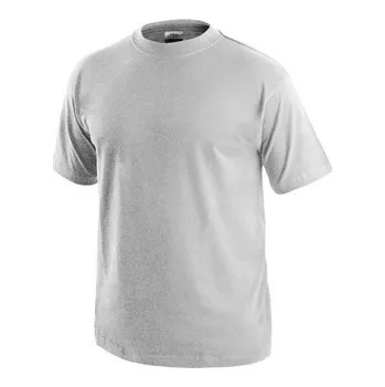 Tričko s krátkým rukávem DANIEL, světle šedý melír, vel. 3XL