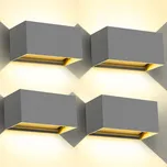 Kingwen LED nástěnné svítidlo 30 W, nastavitelné nástěnné světlo 3000K 30 cm BÍLÉ