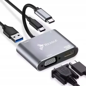 USB hub USB-C HUB ADAPTÉR HDMI 4K@30Hz VGA USB MACBOOK PD 100W USB 3.2 Gen 1