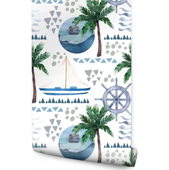 Fototapeta Tapeta pro mládež Plachetnice LODĚ Palmy Vzory