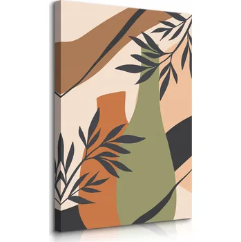 Obraz OBRAZ NA PLÁTNĚ LISTY ZÁTIŠÍ ABSTRAKCE STYL BOHO 40x60