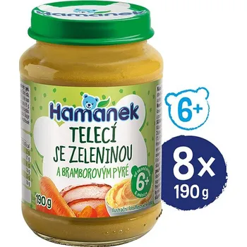 HAMÁNEK Telecí se zeleninou 8× 190 g