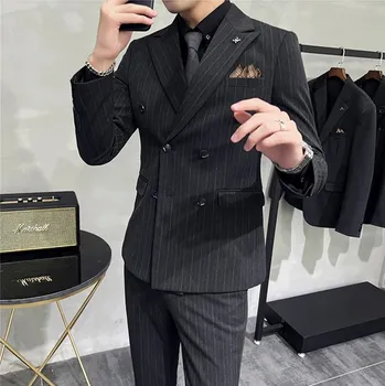 Pánský oblek Pánský oblek do práce MC127 Velikost: XS, Barva (Varianta): Sada 2 ks černá