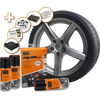 Foliatec sada pro lakování alu kol, šedá metalická, 3x400ml