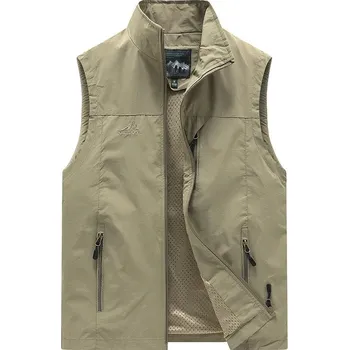 Pánská softshellová bunda Pánská vesta DIMU224 Barva: Khaki, Velikost: 2XL