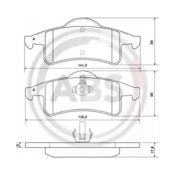 Brzdová destička A.B.S. 38791 Sada brzdových destiček, kotoučové brzdy