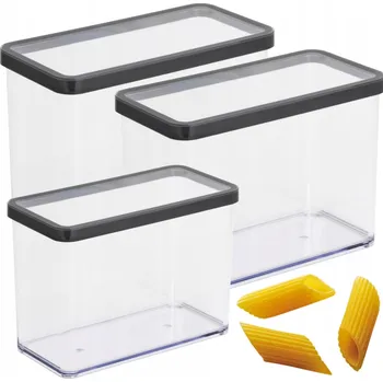 Dóza na potraviny ROTHO SADA 2x ZÁSOBNÍK NA POTRAVINY ORGANIZÉR NA SYPKÉ POTRAVINY 2,1L GRAFIT LOFT