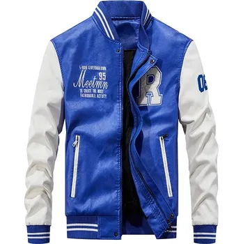 Moto bunda Pánská kožená bunda ND126 Barva: Nebeská, Velikost: M