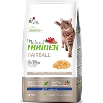 Krmivo pro kočku TRAINER Natural Cat HAIRBALL kuřecí 1,5kg