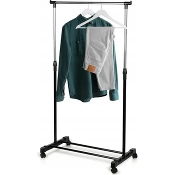 Věšák Stojací věšák kovový Vilde černý, stříbrný