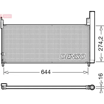 Výparník klimatizace Kondenzátor, klimatizace DENSO DCN50116
