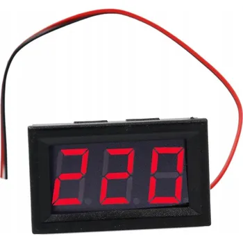Voltmetr do auta 4-30V červený