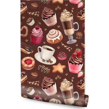 Tapeta Tapeta do Jídelny Sladkosti káva Dorty Čokoláda