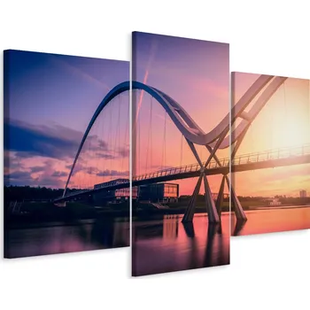 Obraz Obraz Triptych MOST Architektura Krajina 3D 120x80