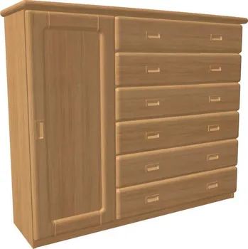 Komoda Komoda JELÍNEK REBEKA F3DZ Buk, Red