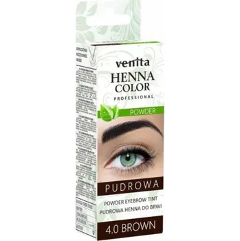 Masážní přístroj VENITA_Henna Color Powder prášková henna na obočí 4.0 Hnědá 4g