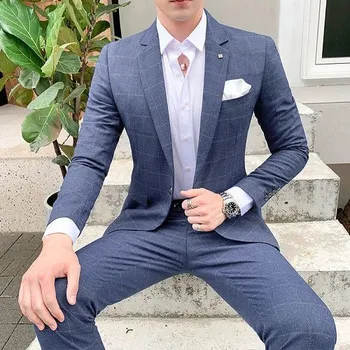 Pánský oblek Pánský oblek business MC112 Velikost: XL, Barva (Varianta): Světle modrá