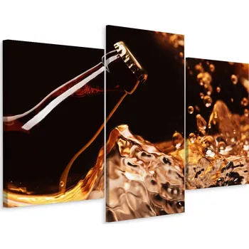 Obraz Obraz TRYPTYK Bar PIVO Láhev Víčko 3D 90x60