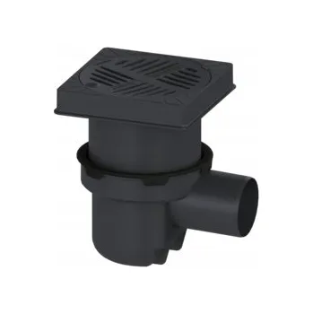 Odvodňovací žlab KESSEL Dvorní vpusť Ecoguss, vodorovný odtok