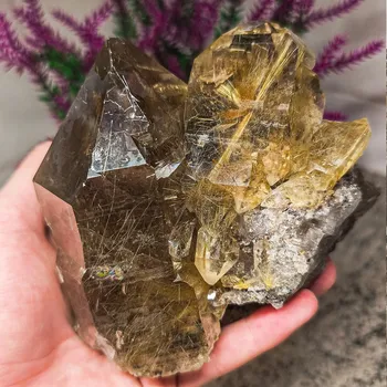 Přírodní kámen Sagenit z Brazílie 115x132mm&nbsp;