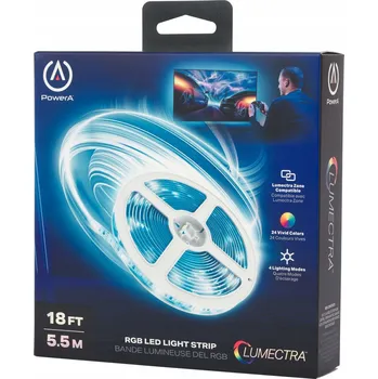 LED páska PowerA Lumectra RGB LED pásek 5,5 m, 24 barev a 10 úrovní jasu