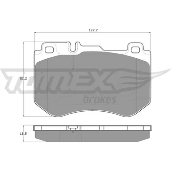Brzdová destička Sada brzdových destiček, kotoučová brzda TOMEX TX 18-51