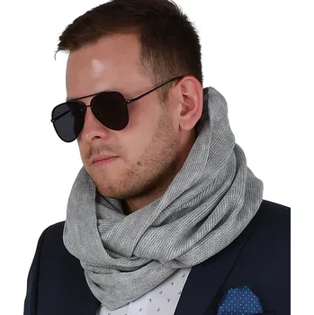 Šála Nákrčník Pánská teplá zimní šála MODNÍ elegantní klasická šedá 1N