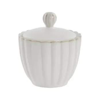 Porcelánová cukřenka Chryzantéma béžová