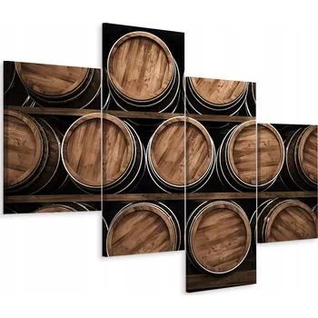 Obraz Čtyřdílný obraz SKLEP Vinný sud 3D 160x100