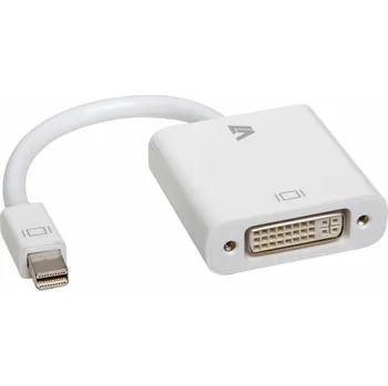 Adaptér k notebooku Adaptér Mini DisplayPort pro DVI-D V7 CBL-MD1WHT-5E Bílá