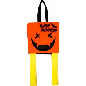 Taška na bonbóny, sladkosti, halloweenská filcová taška s motivem dýně