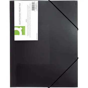 Plastová složka s gumou černá Q-Connect A4