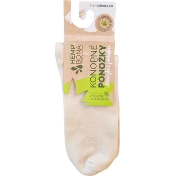 Pánské ponožky Konopné ponožky | Unisex | Prodyšné | Antibakteriální | bílé 40-45