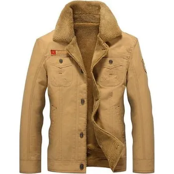 Pánská softshellová bunda Army pánská bunda bez kapuce zateplená fleecem Barva: Khaki, Velikost: XL