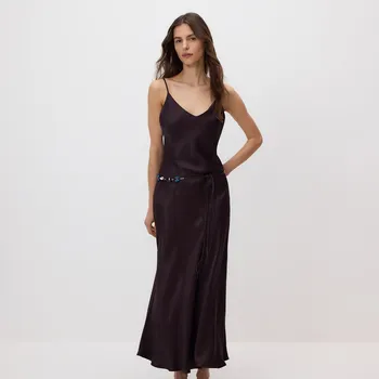 Dámské šaty Reserved - Šaty z viskózy - hnědá - 255FH-83X - 255FH-83X-S