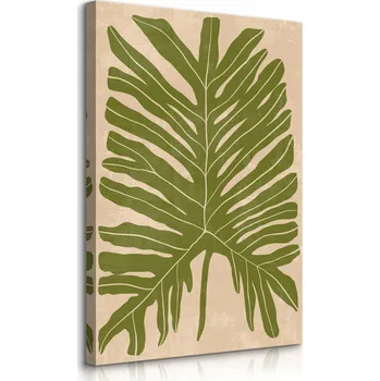 Obraz OBRAZ DO OBÝVÁKU GEOMETRICKÝ LIST ABSTRAKCE STYL BOHO 40x60