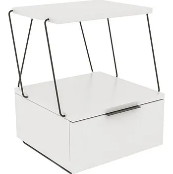 Noční stolek Nejlevnější nábytek Dana, bílý