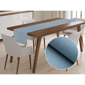 ubrus Dekorační běhoun na stůl BKW-210 Světle modré žíhání 20x120 cm