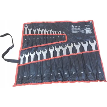 Klíč Očkoploché Klíče Satinované 25 ks 6-32mm CrV, VYSOKÁ KVALITA