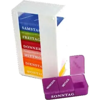 Dávkovač léků Sundo Týdenní dávkovač léků 7 × 3, v němčině