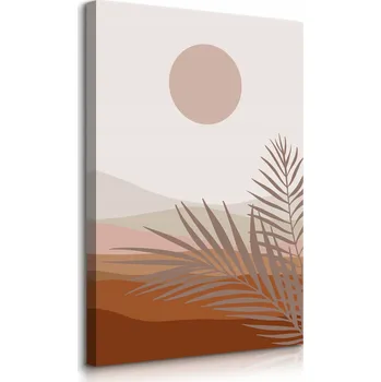Obraz OBRAZ DO LOŽNICE POUŠŤ KRAJINA PALMA PŘÍRODA BOHO STYL ABSTRAKCE 30x40