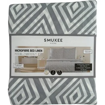Povlečení Sada povlečení smukee 160x200 cm šedobílá