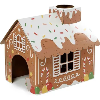 Domeček pro kočky Perníkový domek z kartonu